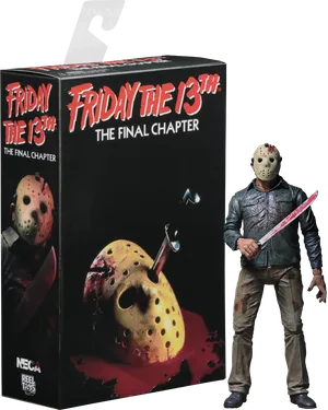 Jason Voorhees Figurewith Packaging Fridaythe13th PNG Image