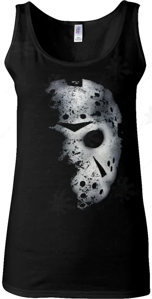 Jason Voorhees Mask Tank Top PNG Image