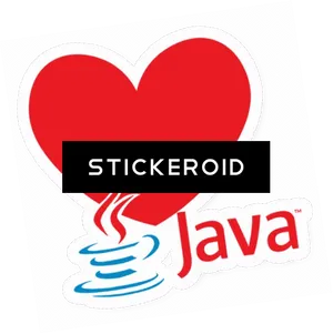 Java Logowith Heart Background PNG Image