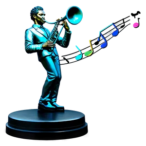 Jazz Musician Statue Png Ner PNG Image