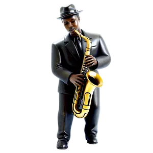 Jazz Musician Statue Png Vht PNG Image