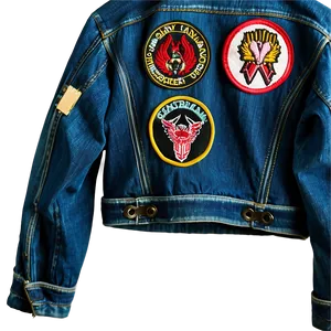 Jean Jacket With Patches Png Kas PNG Image