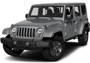 Jeep Wrangler Rubicon Silver PNG Image