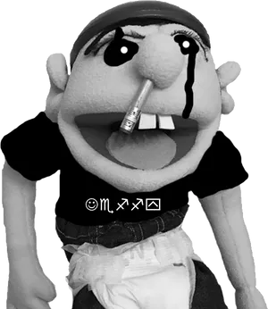 Jeffy Puppet Crying With Pencil PNG Image