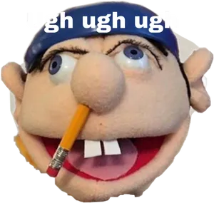 Jeffy Puppet With Pencil PNG Image