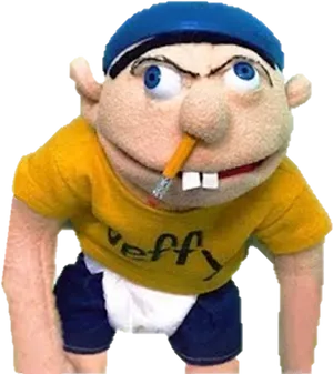 Jeffy Puppet With Pencilin Nose PNG Image