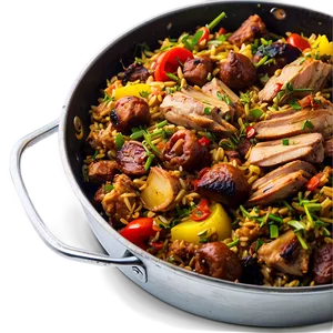 Jerk Chicken Paella Fusion Png Swj87 PNG Image