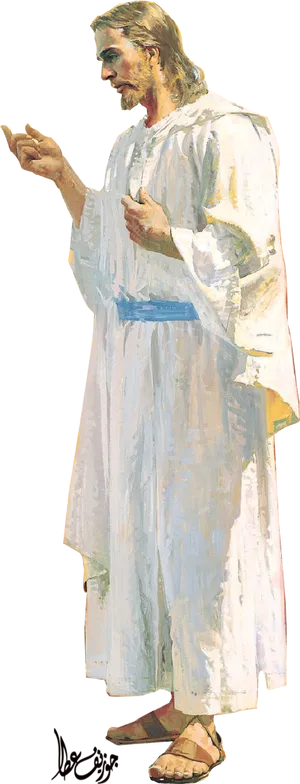 Jesus Teaching Pose PNG Image