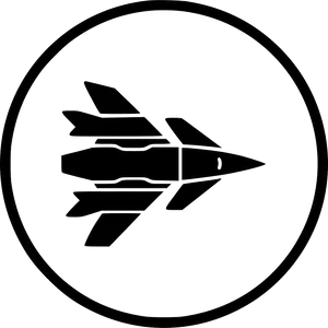 Jet Fighter Silhouette Icon PNG Image