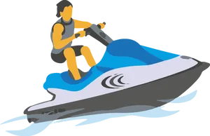 Jet Ski Adventure Illustration PNG Image