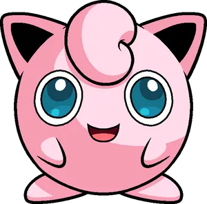 Jigglypuff Pokemon Cartoon Character PNG Image