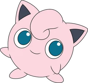 Jigglypuff Pokemon Character Illustration.png PNG Image