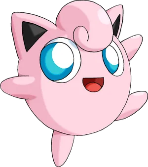 Jigglypuff Pokemon Character Illustration PNG Image