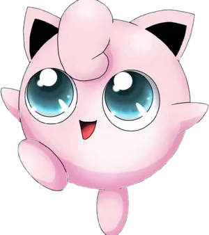 Jigglypuff Pokemon Character PNG Image