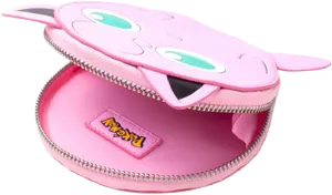 Jigglypuff Themed Pink Cosmetic Case PNG Image