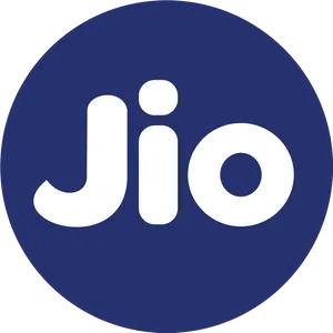 Jio Logo Blue Background PNG Image