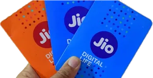 Jio S I M Cards Variety PNG Image