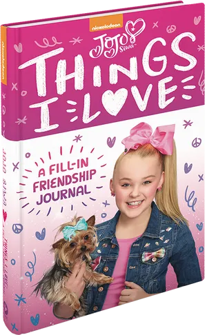 Jo Jo Siwa Things I Love Journal Cover PNG Image