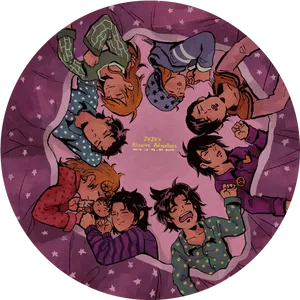 Jo Jos Bizarre Adventure Circleof Friends PNG Image