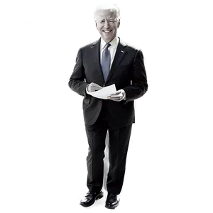 Joe Biden Black And White Png 06212024 PNG Image