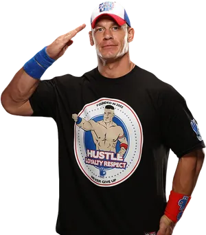 John Cena Salute PNG Image