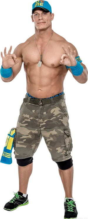 John Cena You Cant See Me Pose PNG Image