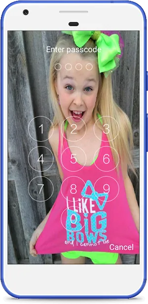 Jojo Siwa Big Bows Passcode Screen PNG Image