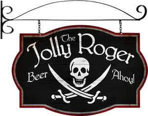 Jolly Roger Beer Sign PNG Image