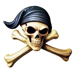 Jolly Roger On Black Background Png Mvd41 PNG Image