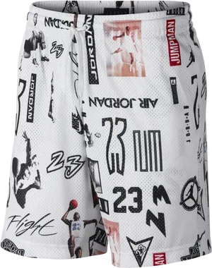 Jordan Themed Basketball Shorts PNG Image