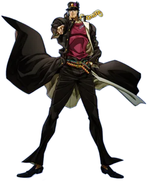 Jotaro Kujo Standing Pose PNG Image