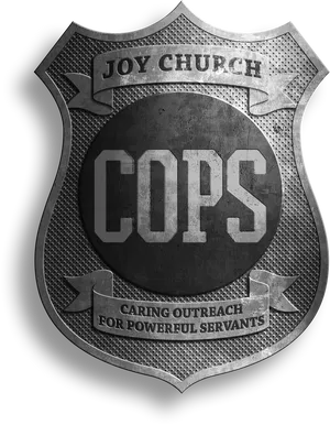 Joy Church C O P S Badge PNG Image