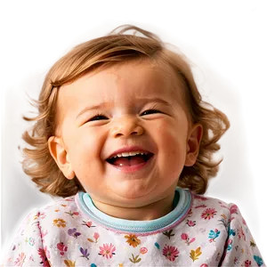 Joyful Baby Girl Laughing Png Imt PNG Image