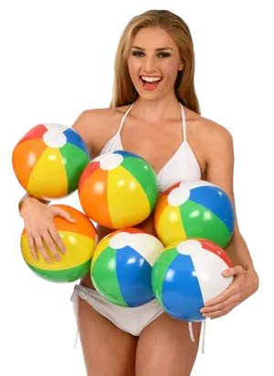 Joyful Beach Ball Fun PNG Image