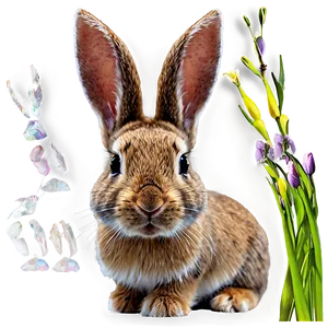 Joyful Bunny Portraiture Png 32 PNG Image