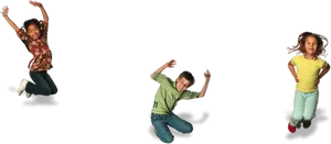 Joyful Kids Jumping PNG Image