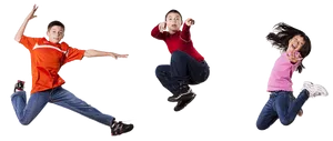 Joyful Kids Jumping In Air PNG Image