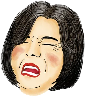 Joyful Laughter Cartoon Face PNG