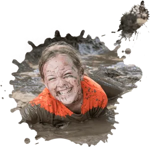 Joyful Mud Splash PNG Image