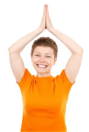 Joyful Person Raising Handsin Happiness PNG Image