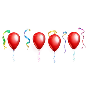 Joyful Red Balloons Png Gel PNG Image