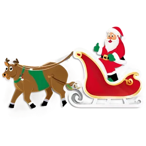 Joyful Santa Sleigh Png Ngr83 PNG Image