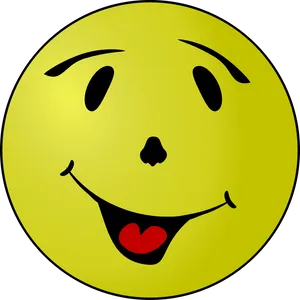 Joyful Smiley Face Graphic PNG Image