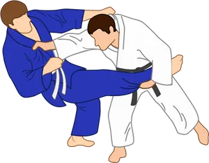 Judo Throw Technique PNG Image