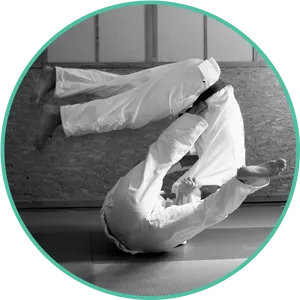 Judo Training Throw Practice PNG Image