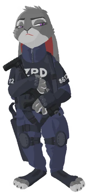 Judy Hopps S W A T Gear PNG Image