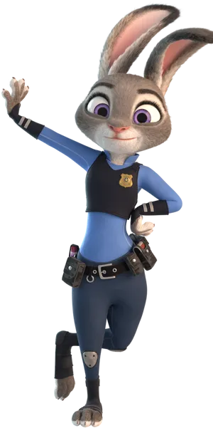 Judy Hopps Zootopia Police Officer PNG Image