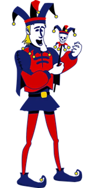 Juggling Jester Vector Illustration PNG Image