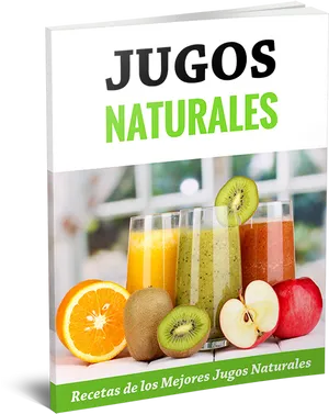 Jugos Naturales Recipe Book Cover PNG Image