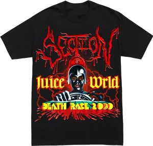 Juice Wrld Death Race For Love T Shirt PNG Image